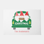 トラックパーソナライズされたの休日のクリスマス格言 ドアマット (正面)