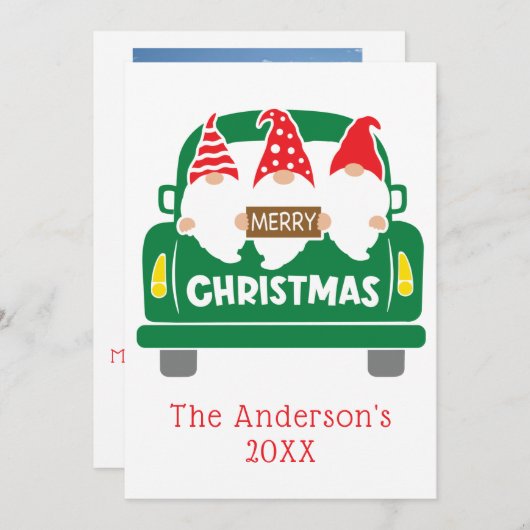 トラックパーソナライズされたの写真のクリスマス格言 シーズンカード (正面/裏面)