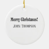 トラックパーソナライズされたカーオーナメント セラミックオーナメント (裏面)