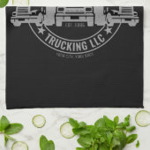 トラックパーソナライズされたカービッグリグセミトラックのトラック キッチンタオル (折り畳み)