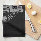 トラックパーソナライズされたカービッグリグセミトラックのトラック キッチンタオル (四つ折り)