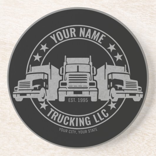 トラックパーソナライズされたカービッグリグセミトラックのトラック コースター (正面)