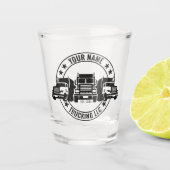 トラックパーソナライズされたカービッグリグセミトラックのトラック ショットグラス (正面)