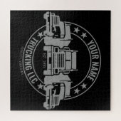 トラックパーソナライズされたカービッグリグセミトラックのトラック ジグソーパズル (横)