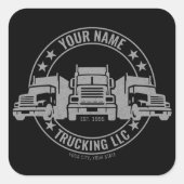 トラックパーソナライズされたカービッグリグセミトラックのトラック スクエアシール (正面)