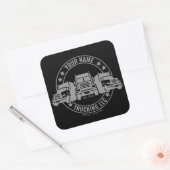 トラックパーソナライズされたカービッグリグセミトラックのトラック スクエアシール (封筒)