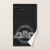 トラックパーソナライズされたカービッグリグセミトラックのトラック バスタオルセット (ハンドタオル)