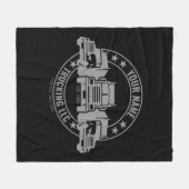 トラックパーソナライズされたカービッグリグセミトラックのトラック フリースブランケット (正面(横))