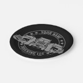 トラックパーソナライズされたカービッグリグセミトラックのトラック ペーパープレート (アングル)