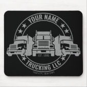 トラックパーソナライズされたカービッグリグセミトラックのトラック マウスパッド (正面)
