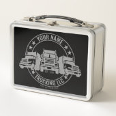 トラックパーソナライズされたカービッグリグセミトラックのトラック メタルランチボックス (正面)