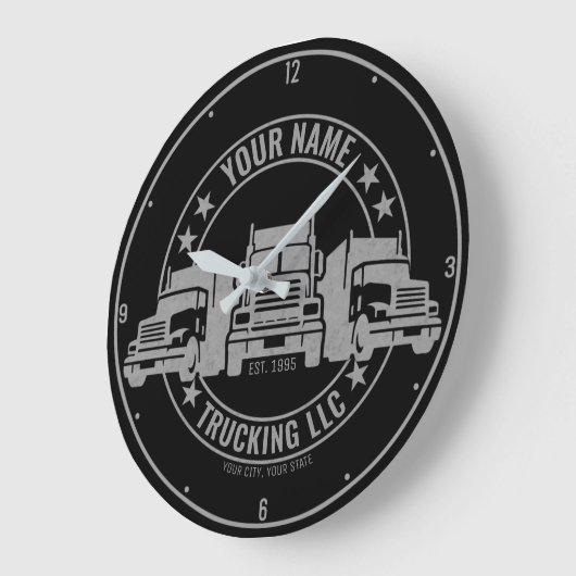 トラックパーソナライズされたカービッグリグセミトラックのトラック ラージ壁時計 (傾斜)
