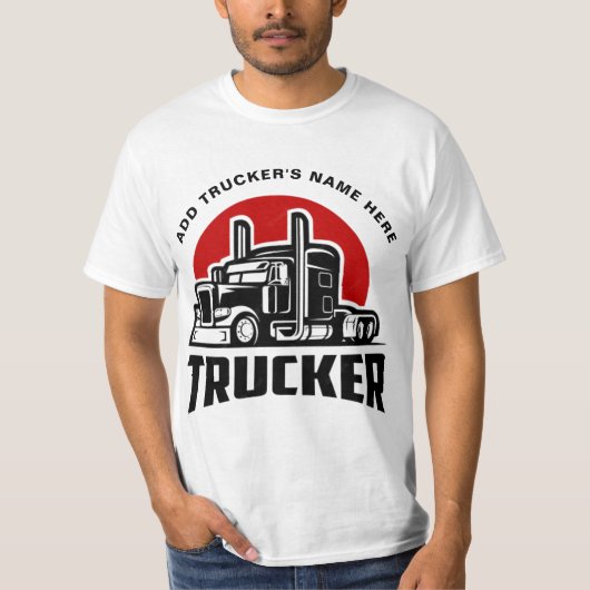 トラックパーソナライズされたカー Tシャツ (正面)