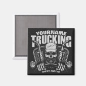 トラックパーソナライズされたキングスカルトラック マグネット (正面/裏面)