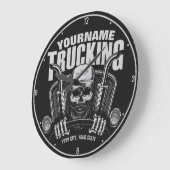 トラックパーソナライズされたキングスカルトラック  ラージ壁時計 (傾斜)