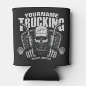 トラックパーソナライズされたキングスカルトラック 缶クーラー (裏面)