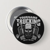 トラックパーソナライズされたキングスカルトラック 缶バッジ (正面&裏面)