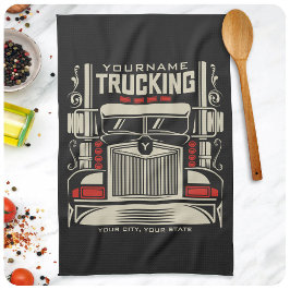 トラックパーソナライズされたキング18ホイーラービッグリグトラック キッチンタオル