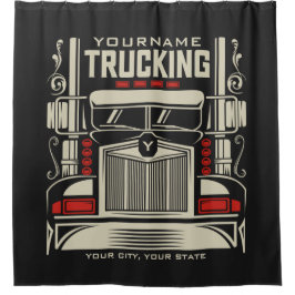 トラックパーソナライズされたキング18ホイーラービッグリグトラック シャワーカーテン