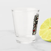 トラックパーソナライズされたキング18ホイーラービッグリグトラック ショットグラス (左)