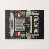 トラックパーソナライズされたキング18ホイーラービッグリグトラック ジグソーパズル (横)