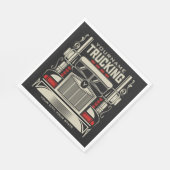 トラックパーソナライズされたキング18ホイーラービッグリグトラック スタンダードランチョンナプキン (角)