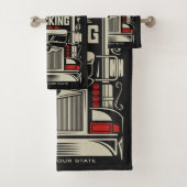 トラックパーソナライズされたキング18ホイーラービッグリグトラック バスタオルセット (インサイチュ)