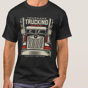 トラックパーソナライズされたキング18ホイーラービッグリグトラック Tシャツ