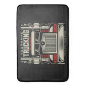 トラックパーソナライズされた18ホイーラービッグリグトラック バスマット (正面縦)