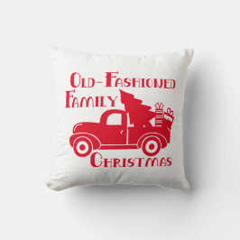 トラックファッションドとツリーの古い家族のクリスマス クッション