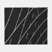 トラックフィールドの白い線 フリースブランケット (正面(横))