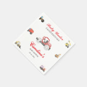 トラックベビー建築ベビーシャワー スタンダードカクテルナプキン (角)