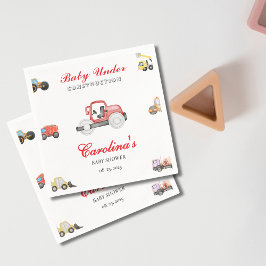 トラックベビー建築ベビーシャワー スタンダードカクテルナプキン