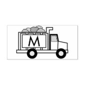 トラックボーイかわいいキッズモノグラムイニシャル ラバースタンプ (インプリント)