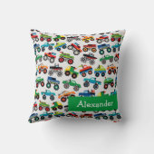 トラックボーイズ名前をカスタムする クッション (裏面)