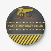 トラックボーイズ誕生パーティーをパーソナライズされた放棄 ペーパープレート (正面)