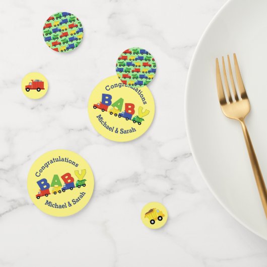 トラックボーイベビーシャワー建築かわいい コンフェッティ (グループ)