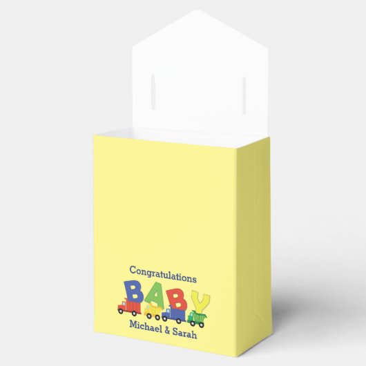 トラックボーイベビーシャワー建築かわいい フェイバーボックス (オープン)