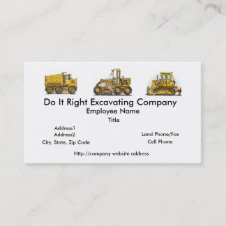 トラックミキサの建設業カード 名刺