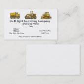 トラックミキサの建設業カード 名刺 (正面/裏面)