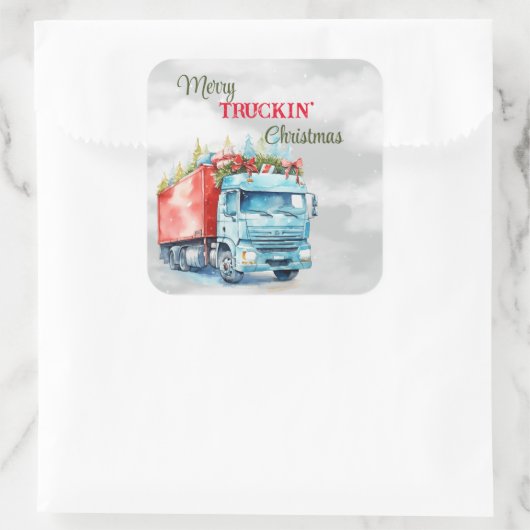 トラックメリーキン・クリスマス スクエアシール (バッグ)