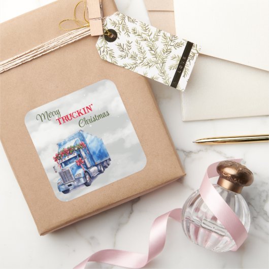 トラックメリーキン・クリスマス スクエアシール (ギフト)