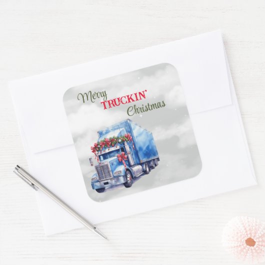 トラックメリーキン・クリスマス スクエアシール (封筒)