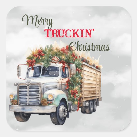 トラックメリーキン・クリスマス スクエアシール (正面)