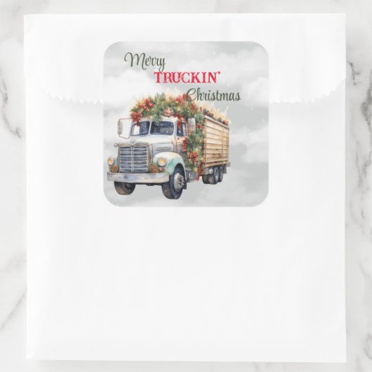 トラックメリーキン・クリスマス スクエアシール (バッグ)