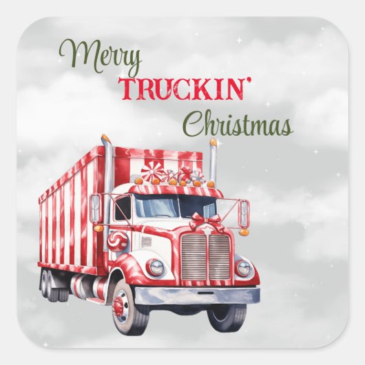 トラックメリーキン・クリスマス スクエアシール (正面)