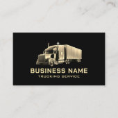 トラックモダンキングサービスブラック&金ゴールドセミトラック 名刺 (正面)