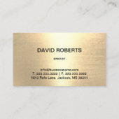 トラックモダンキングサービス金ゴールド半トラックブラック 名刺 (裏面)