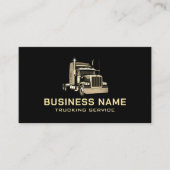 トラックモダンキングサービス金ゴールド半トラックブラック 名刺 (正面)