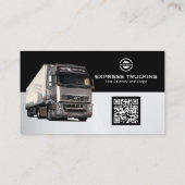 トラックモダン運送業 |黒いグレー 名刺 (裏面)